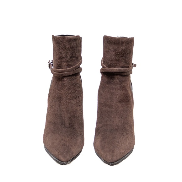 Prada Women’s Brown Suede Stiletto Ankle Boots – Size EU 37 (US 6.5 – 7) - Picture 2 of 10